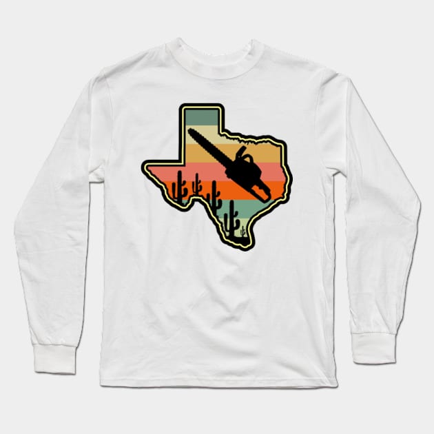 Texas Slasher Sunset Long Sleeve T-Shirt by Worldengine